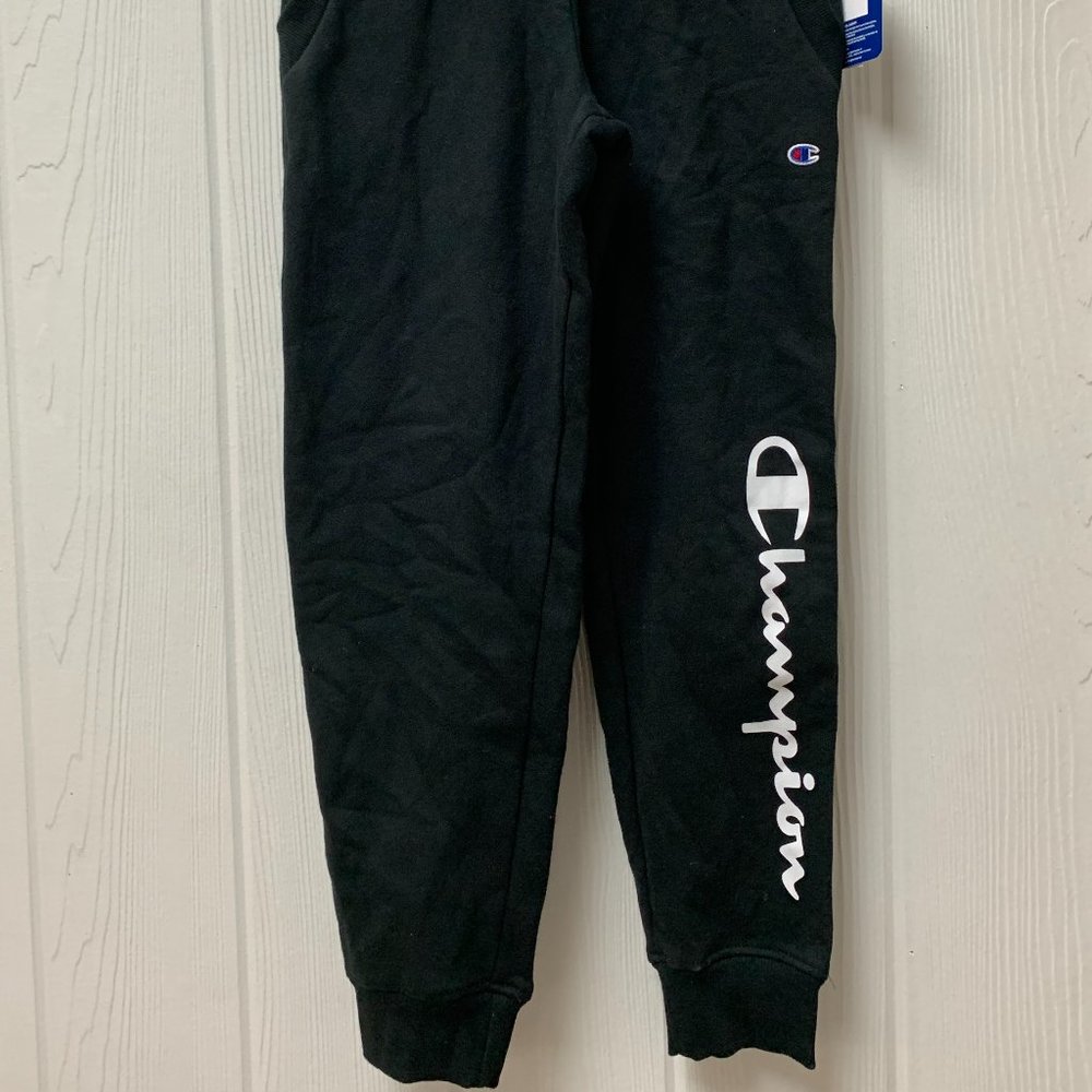 Champion SZ Small (7/8) Black Fleece Jogger Sweatpants Big Girls Pockets
